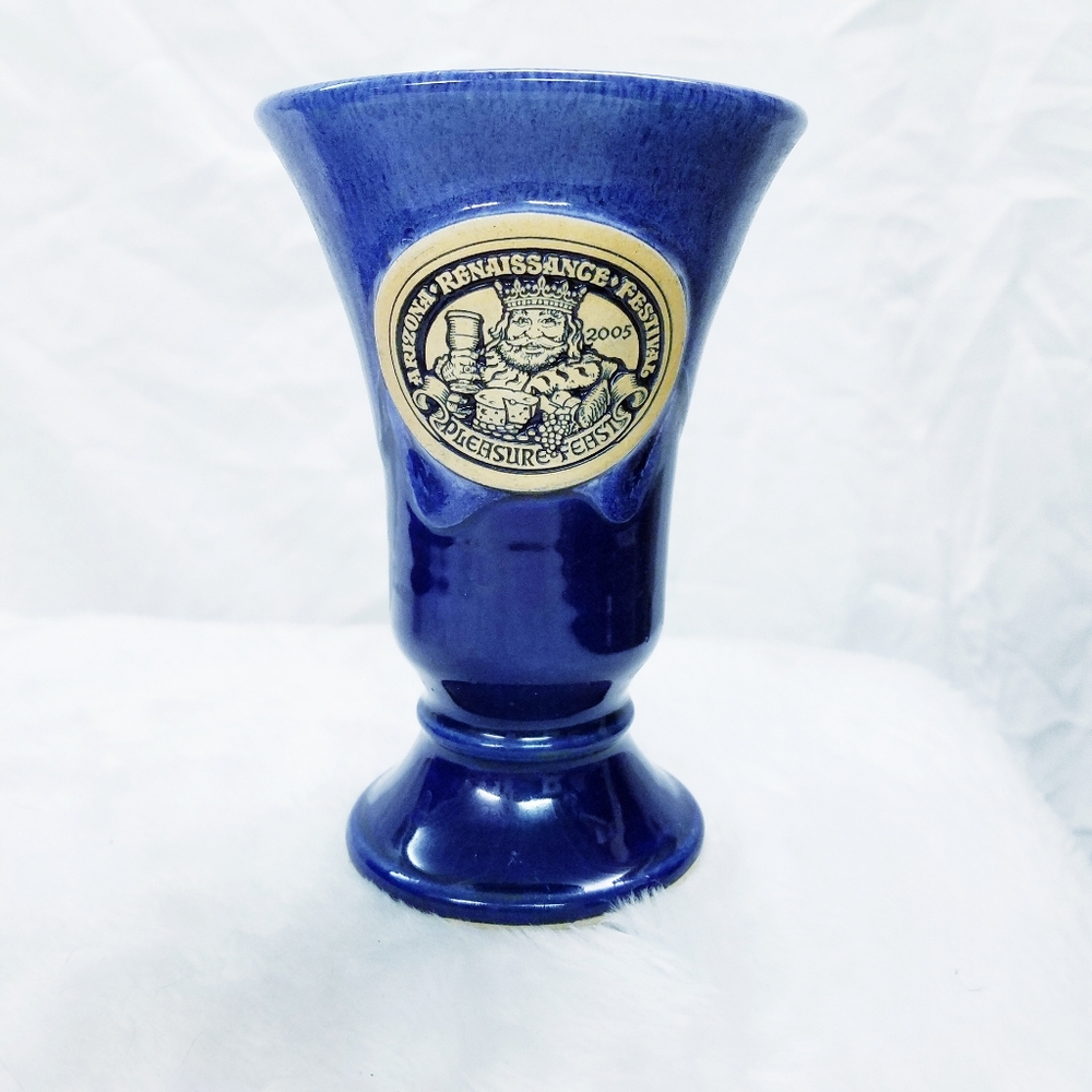 Arizona Desert Renaissance festival mugs Cup Pleasure Feast 2005 souvenir blue